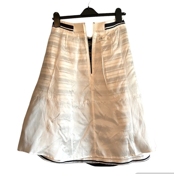 Eliza J Women's Stripe Black and White Jacquard Midi Skirt Size 8 - Picture 12 of 14